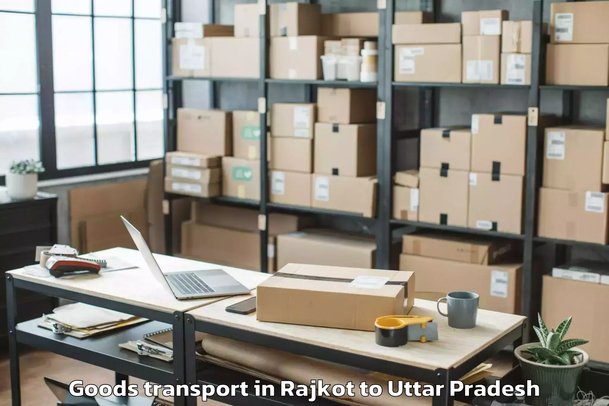 Discover Rajkot to Bisauli Goods Transport